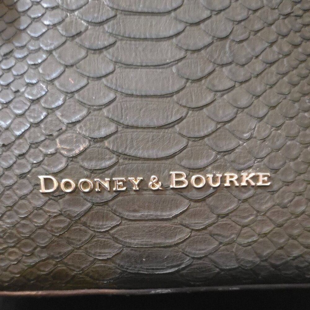 Dooney & Bourke Claremont Python Brown & Tan Leat… - image 2